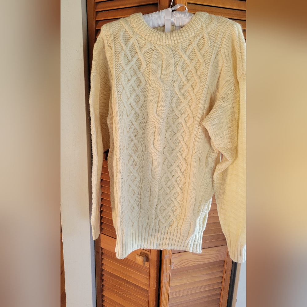 Cable Knit Cream Sweater